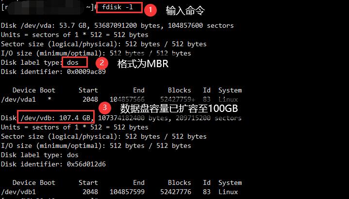 Linux云服务器数据盘扩容教程（MBR分区）-图片2